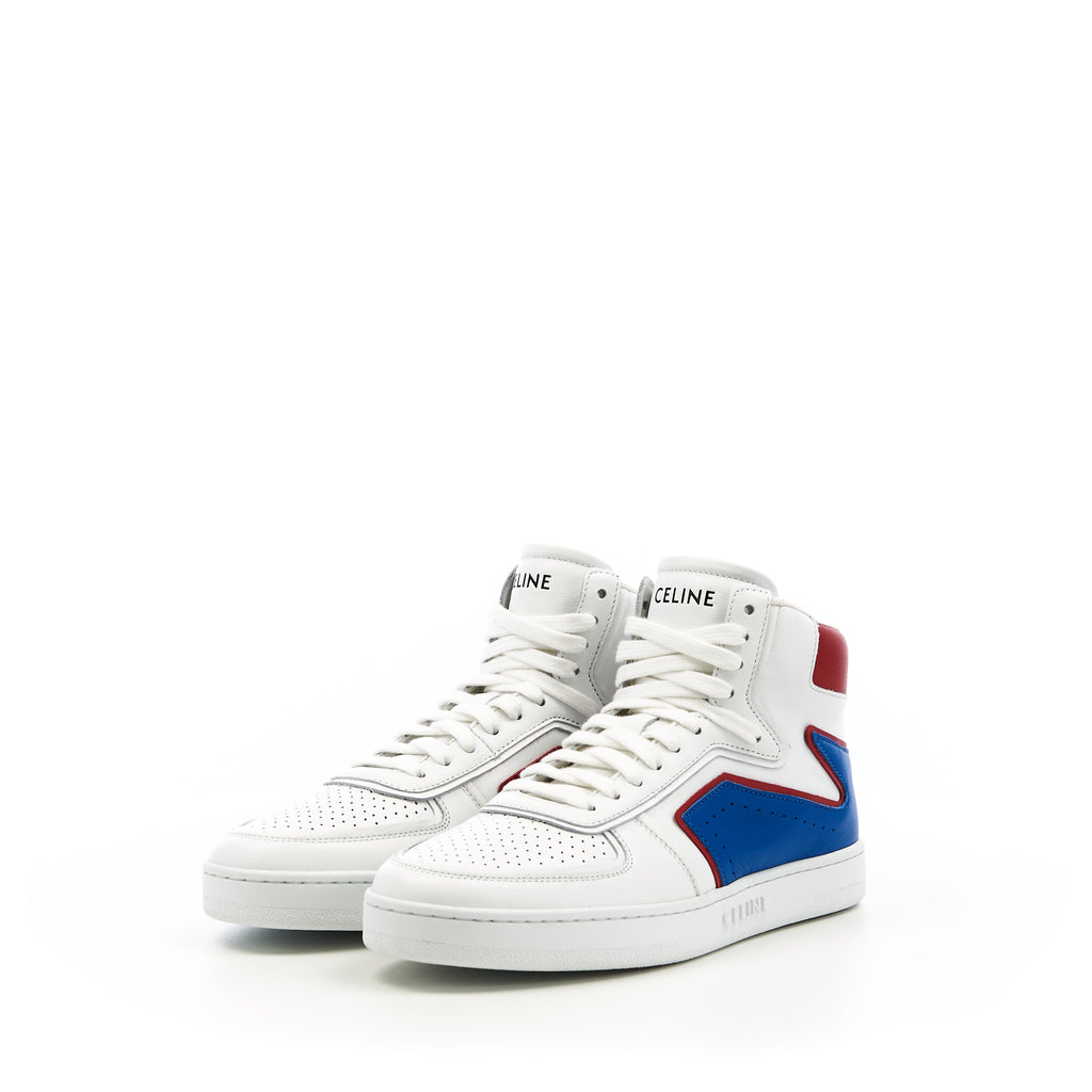 Celine Z Ct-01 Calfskin Optic White High Top Sneakers - Sneak in