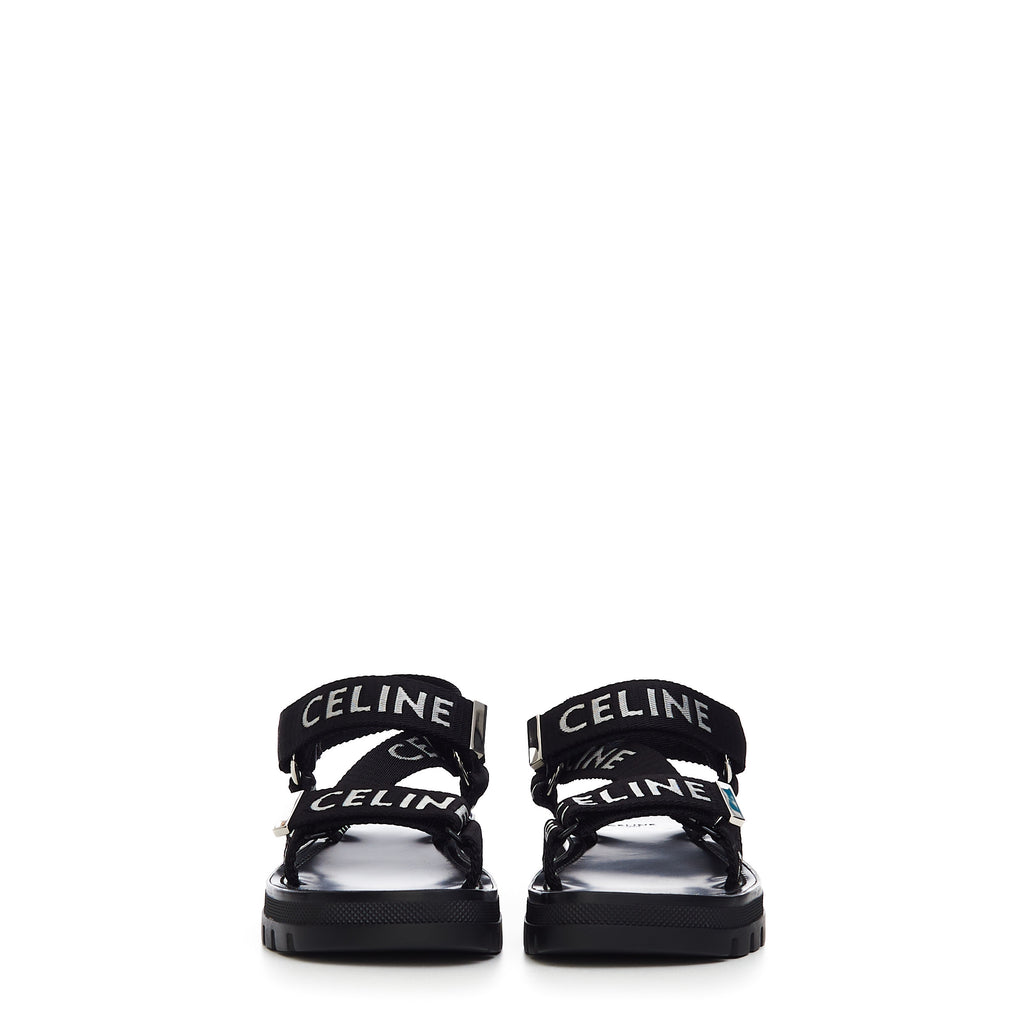 Leo Strappy Sandal in Black White