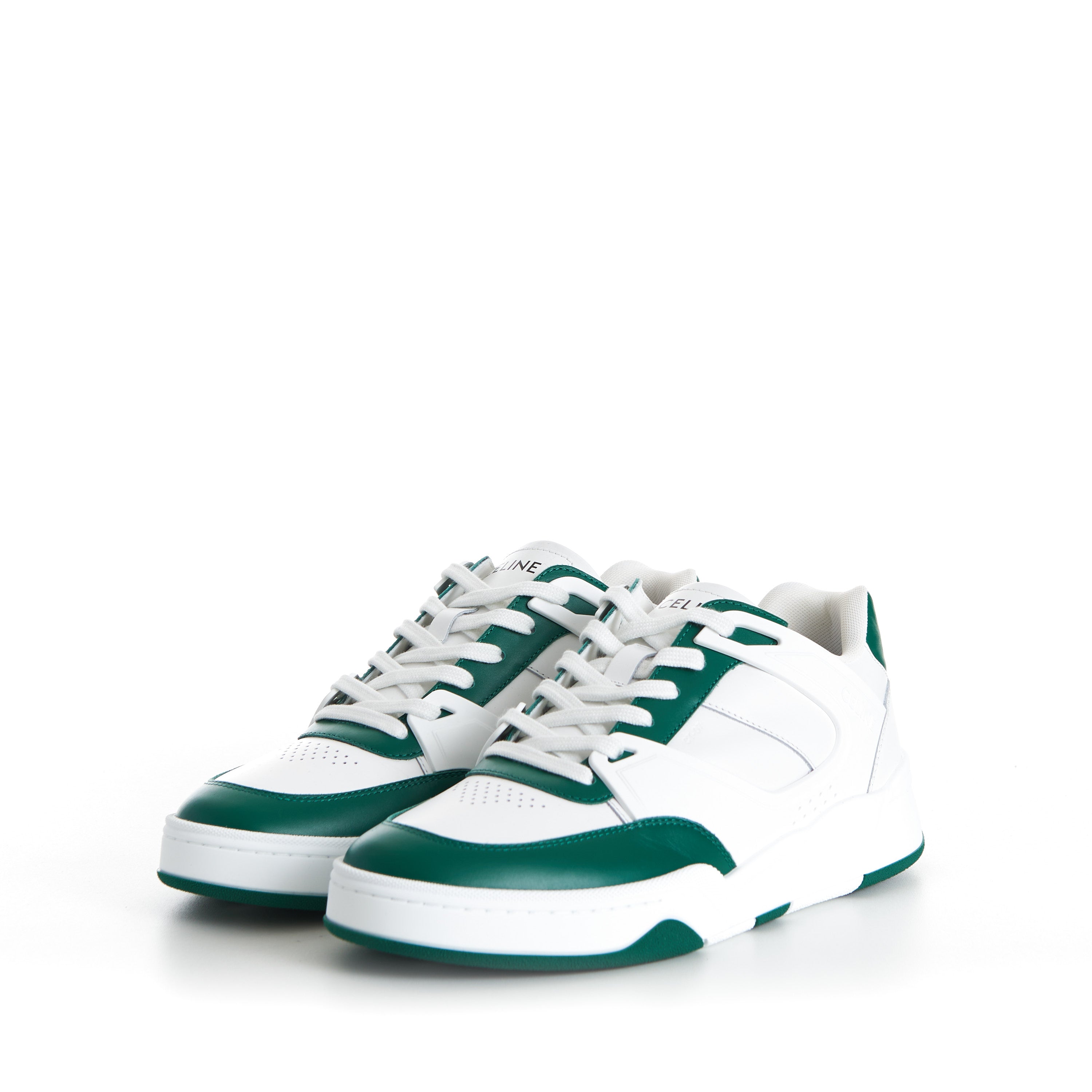 CT-07 Low Top Sneaker - White & Green Leather – CHIIIQ