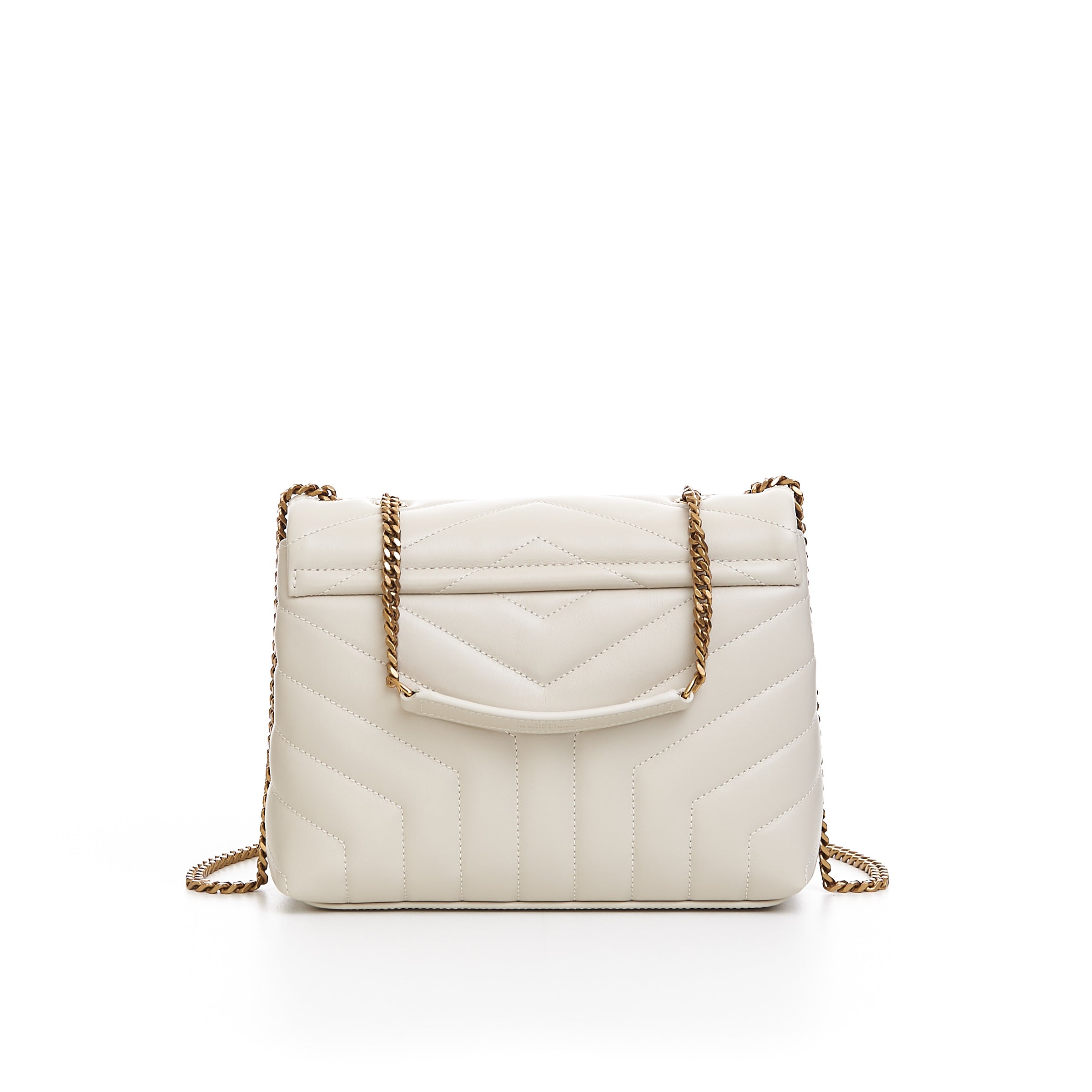 Loulou large chain bag in quilted “Y” Leather